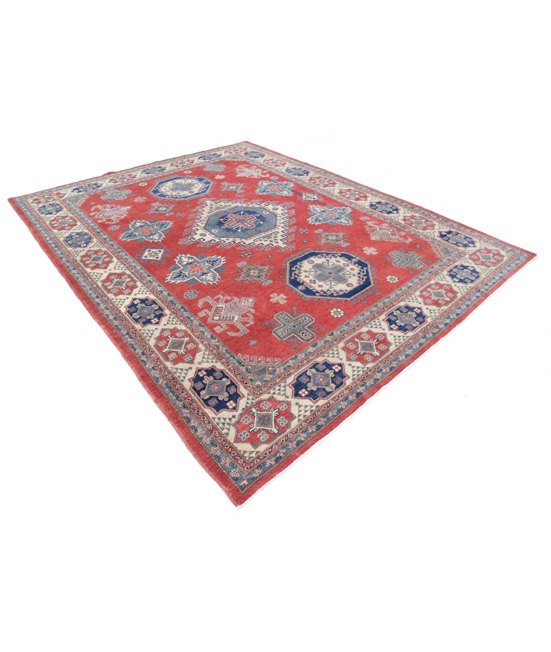 Kazak 8' 11" X 11' 2" Hand-Knotted Wool Rug 8' 11" X 11' 2" (272 X 340) / Red / Ivory