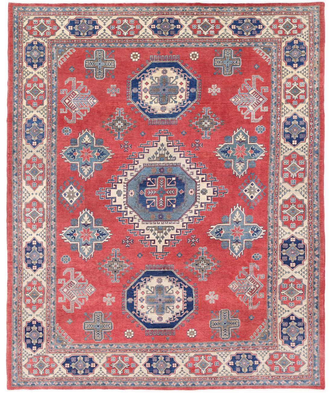 Kazak 8' 11" X 11' 2" Hand-Knotted Wool Rug 8' 11" X 11' 2" (272 X 340) / Red / Ivory