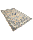 Kazak 6' 6" X 9' 9" Hand-Knotted Wool Rug 6' 6" X 9' 9" (198 X 297) / Taupe / Ivory