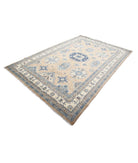 Kazak 6' 6" X 9' 9" Hand-Knotted Wool Rug 6' 6" X 9' 9" (198 X 297) / Taupe / Ivory