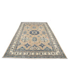 Kazak 6' 6" X 9' 9" Hand-Knotted Wool Rug 6' 6" X 9' 9" (198 X 297) / Taupe / Ivory