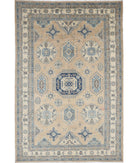 Kazak 6' 6" X 9' 9" Hand-Knotted Wool Rug 6' 6" X 9' 9" (198 X 297) / Taupe / Ivory