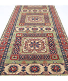 Kazak 4' 10" X 19' 4" Hand-Knotted Wool Rug 4' 10" X 19' 4" (147 X 589) / Red / Ivory