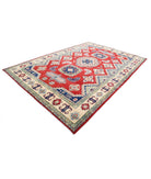 Kazak 8' 6" X 12' 4" Hand-Knotted Wool Rug 8' 6" X 12' 4" (259 X 376) / Red / Ivory