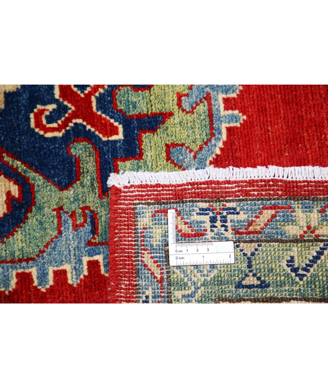 Kazak 8' 6" X 12' 4" Hand-Knotted Wool Rug 8' 6" X 12' 4" (259 X 376) / Red / Ivory