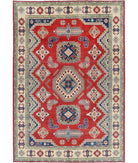 Kazak 8' 6" X 12' 4" Hand-Knotted Wool Rug 8' 6" X 12' 4" (259 X 376) / Red / Ivory