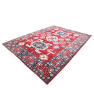 Kazak 8' 4" X 11' 6" Hand-Knotted Wool Rug 8' 4" X 11' 6" (254 X 351) / Red / Blue