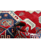 Kazak 8' 4" X 11' 6" Hand-Knotted Wool Rug 8' 4" X 11' 6" (254 X 351) / Red / Blue