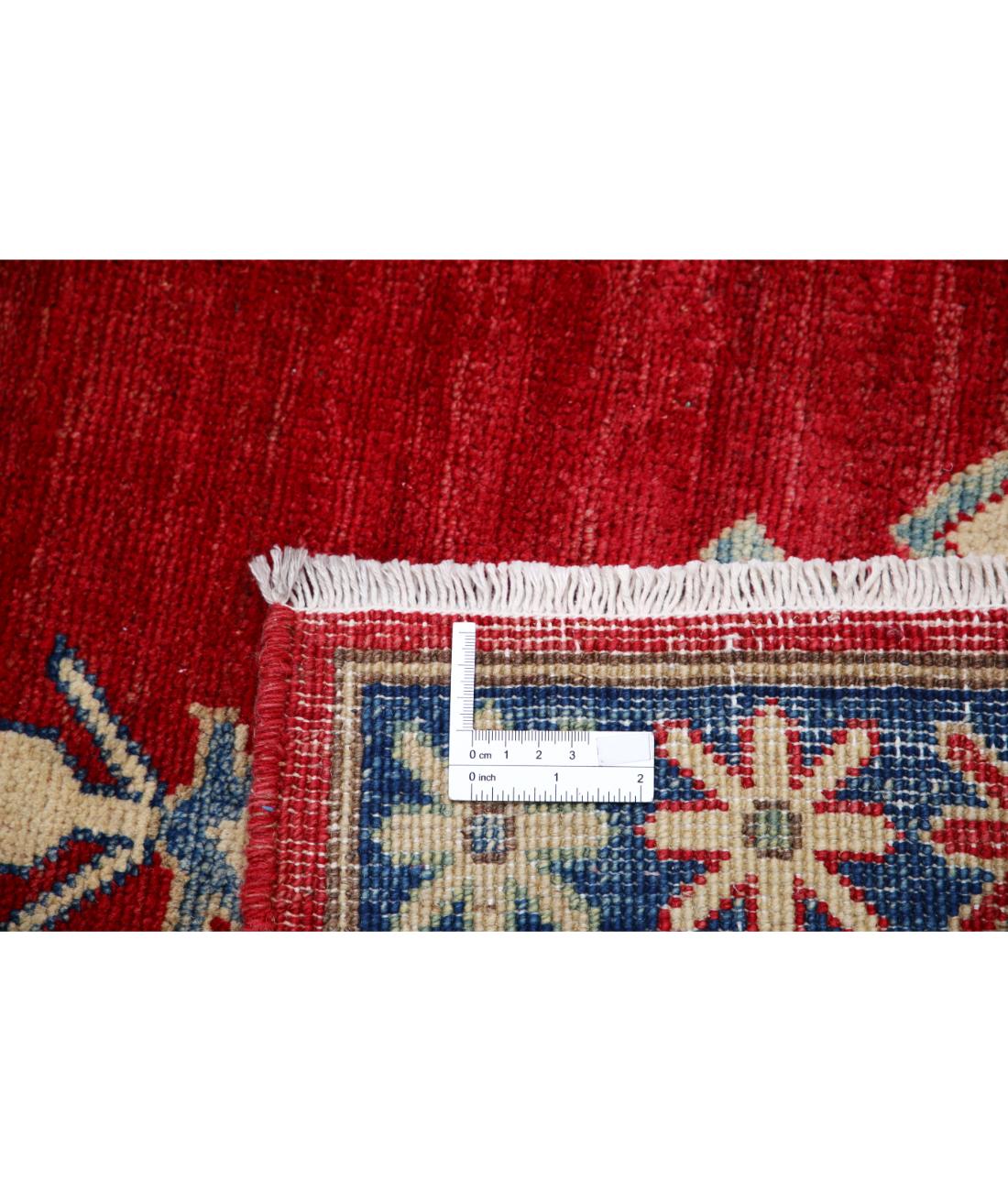 Kazak 8' 4" X 11' 6" Hand-Knotted Wool Rug 8' 4" X 11' 6" (254 X 351) / Red / Blue