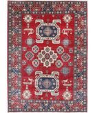 Kazak 8' 4" X 11' 6" Hand-Knotted Wool Rug 8' 4" X 11' 6" (254 X 351) / Red / Blue