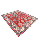 Kazak 8' 0" X 9' 9" Hand-Knotted Wool Rug 8' 0" X 9' 9" (244 X 297) / Red / Ivory