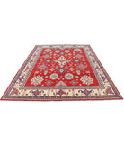 Kazak 8' 0" X 9' 9" Hand-Knotted Wool Rug 8' 0" X 9' 9" (244 X 297) / Red / Ivory