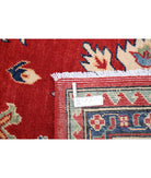 Kazak 8' 0" X 9' 9" Hand-Knotted Wool Rug 8' 0" X 9' 9" (244 X 297) / Red / Ivory