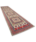 Kazak 4' 11" X 19' 5" Hand-Knotted Wool Rug 4' 11" X 19' 5" (150 X 592) / Red / Ivory