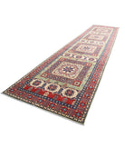 Kazak 4' 11" X 19' 5" Hand-Knotted Wool Rug 4' 11" X 19' 5" (150 X 592) / Red / Ivory