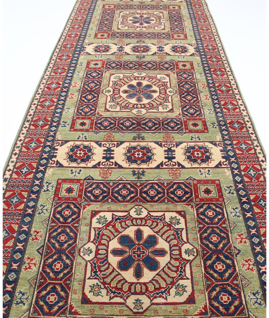 Kazak 4' 11" X 19' 5" Hand-Knotted Wool Rug 4' 11" X 19' 5" (150 X 592) / Red / Ivory