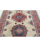 Kazak 6' 3" X 9' 2" Hand-Knotted Wool Rug 6' 3" X 9' 2" (191 X 279) / Ivory / Red