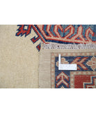 Kazak 6' 3" X 9' 2" Hand-Knotted Wool Rug 6' 3" X 9' 2" (191 X 279) / Ivory / Red