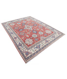 Kazak 7' 4" X 9' 3" Hand-Knotted Wool Rug 7' 4" X 9' 3" (224 X 282) / Red / Ivory