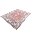 Kazak 7' 4" X 9' 3" Hand-Knotted Wool Rug 7' 4" X 9' 3" (224 X 282) / Red / Ivory