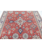 Kazak 7' 4" X 9' 3" Hand-Knotted Wool Rug 7' 4" X 9' 3" (224 X 282) / Red / Ivory