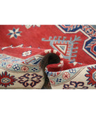 Kazak 6' 9" X 9' 9" Hand-Knotted Wool Rug 6' 9" X 9' 9" (206 X 297) / Red / Ivory