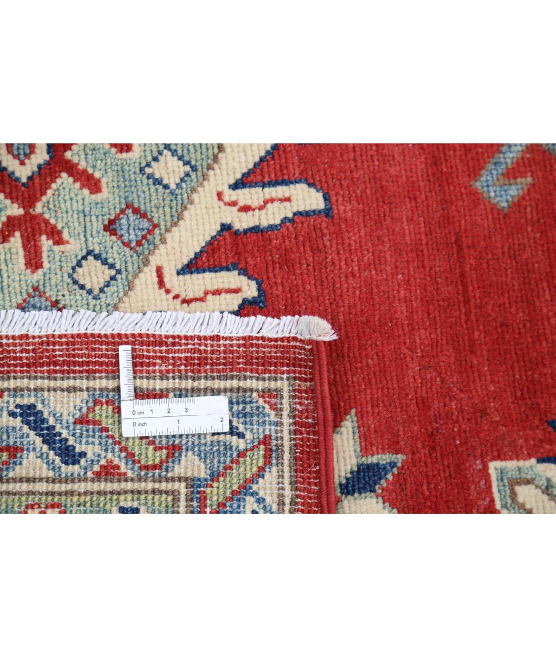 Kazak 6' 9" X 9' 9" Hand-Knotted Wool Rug 6' 9" X 9' 9" (206 X 297) / Red / Ivory