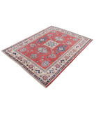 Kazak 4' 11" X 6' 4" Hand-Knotted Wool Rug 4' 11" X 6' 4" (150 X 193) / Red / Ivory