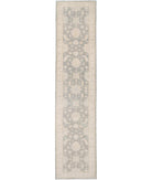 Kazak 4' 1" X 19' 10" Hand-Knotted Wool Rug 4' 1" X 19' 10" (124 X 605) / Grey / Ivory