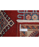 Kazak 3' 0" X 4' 9" Hand-Knotted Wool Rug 3' 0" X 4' 9" (91 X 145) / Red / Ivory