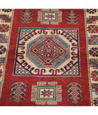 Kazak 3' 0" X 4' 8" Hand-Knotted Wool Rug 3' 0" X 4' 8" (91 X 142) / Red / Ivory