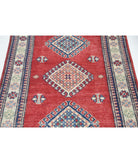 Kazak 2' 10" X 4' 11" Hand-Knotted Wool Rug 2' 10" X 4' 11" (86 X 150) / Red / Ivory