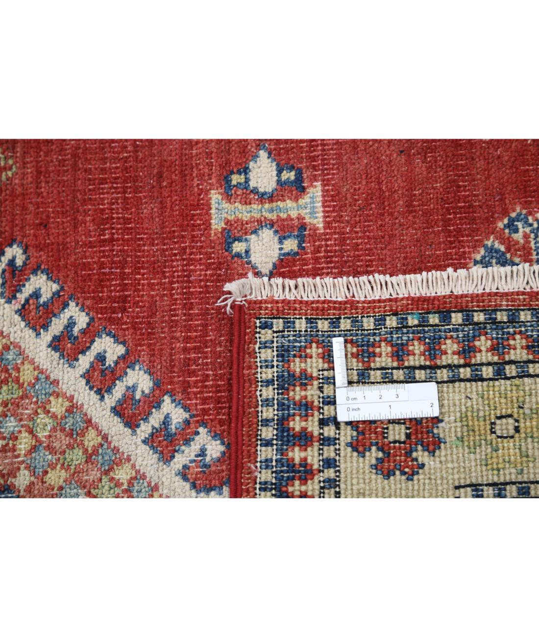 Kazak 2' 10" X 4' 7" Hand-Knotted Wool Rug 2' 10" X 4' 7" (86 X 140) / Red / Ivory