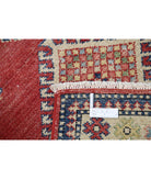 Kazak 2' 10" X 4' 7" Hand-Knotted Wool Rug 2' 10" X 4' 7" (86 X 140) / Red / Ivory