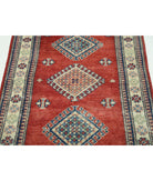 Kazak 2' 10" X 4' 10" Hand-Knotted Wool Rug 2' 10" X 4' 10" (86 X 147) / Red / Ivory