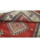 Kazak 2' 10" X 4' 10" Hand-Knotted Wool Rug 2' 10" X 4' 10" (86 X 147) / Red / Ivory