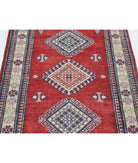 Kazak 2' 10" X 4' 8" Hand-Knotted Wool Rug 2' 10" X 4' 8" (86 X 142) / Red / Ivory