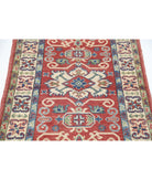 Kazak 2' 8" X 4' 0" Hand-Knotted Wool Rug 2' 8" X 4' 0" (81 X 122) / Red / Ivory