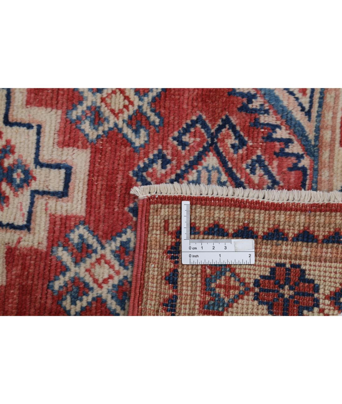 Kazak 1' 10" X 2' 9" Hand-Knotted Wool Rug 1' 10" X 2' 9" (56 X 84) / Red / Ivory