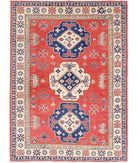 Kazak 6' 7" X 9' 4" Hand-Knotted Wool Rug 6' 7" X 9' 4" (201 X 284) / Red / Ivory