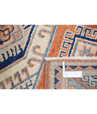 Kazak 3' 0" X 4' 11" Hand-Knotted Wool Rug 3' 0" X 4' 11" (91 X 150) / Orange / Ivory