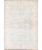 Kazak 6' 0" X 8' 9" Hand-Knotted Wool Rug 6' 0" X 8' 9" (183 X 267) / Blue / Ivory