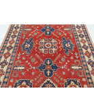 Kazak 5' 6" X 8' 10" Hand-Knotted Wool Rug 5' 6" X 8' 10" (168 X 269) / Red / Ivory