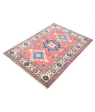 Kazak 3' 3" X 4' 8" Hand-Knotted Wool Rug 3' 3" X 4' 8" (99 X 142) / Red / Ivory