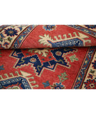 Kazak 3' 3" X 4' 8" Hand-Knotted Wool Rug 3' 3" X 4' 8" (99 X 142) / Red / Ivory