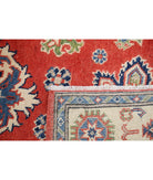 Kazak 3' 0" X 4' 11" Hand-Knotted Wool Rug 3' 0" X 4' 11" (91 X 150) / Red / Ivory