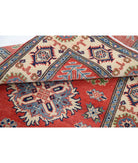 Kazak 3' 1" X 4' 10" Hand-Knotted Wool Rug 3' 1" X 4' 10" (94 X 147) / Red / Ivory