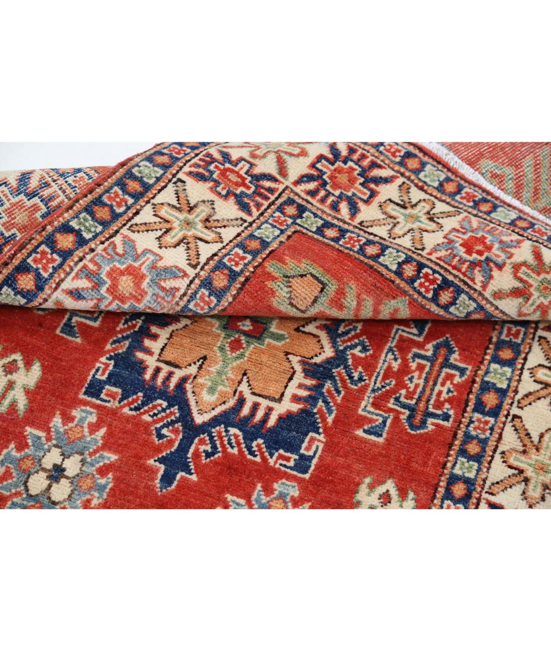 Kazak 3' 1" X 5' 1" Hand-Knotted Wool Rug 3' 1" X 5' 1" (94 X 155) / Red / Ivory