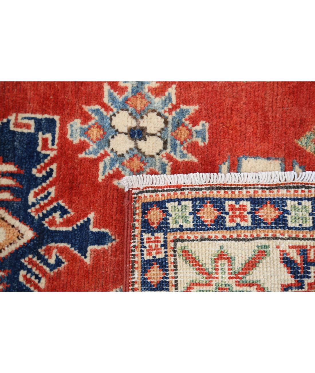 Kazak 3' 1" X 5' 1" Hand-Knotted Wool Rug 3' 1" X 5' 1" (94 X 155) / Red / Ivory