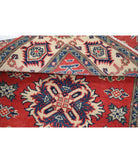 Kazak 3' 0" X 4' 11" Hand-Knotted Wool Rug 3' 0" X 4' 11" (91 X 150) / Red / Ivory